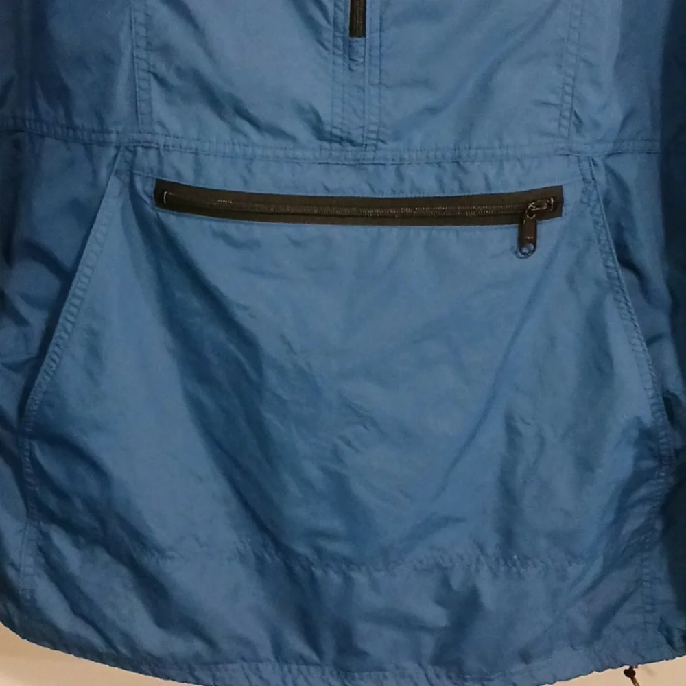 Vintage LL Bean 2-piece half zip windbreaker rain suit jogging pants - L - blue - Picture 3 of 16